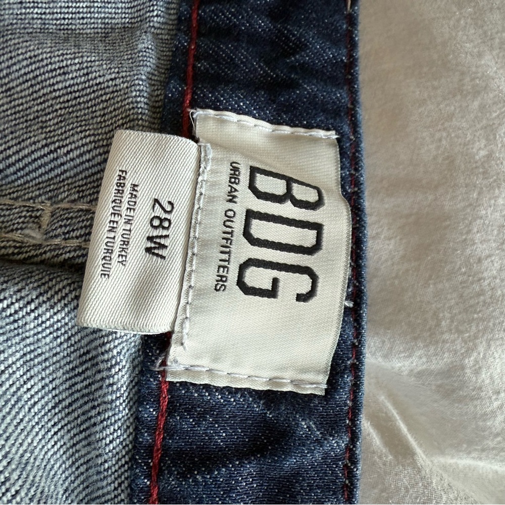 BDG Blue Denim Jeans with Red Stitching
